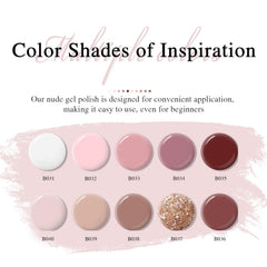 Larvall Beautpal botellas de esmalte gel nude con diseño atractivo