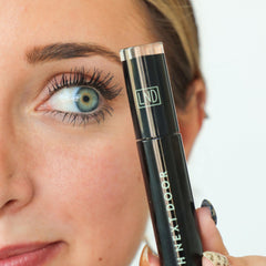 Lash Next Door Mascara wand closeup for smooth, buildable application.