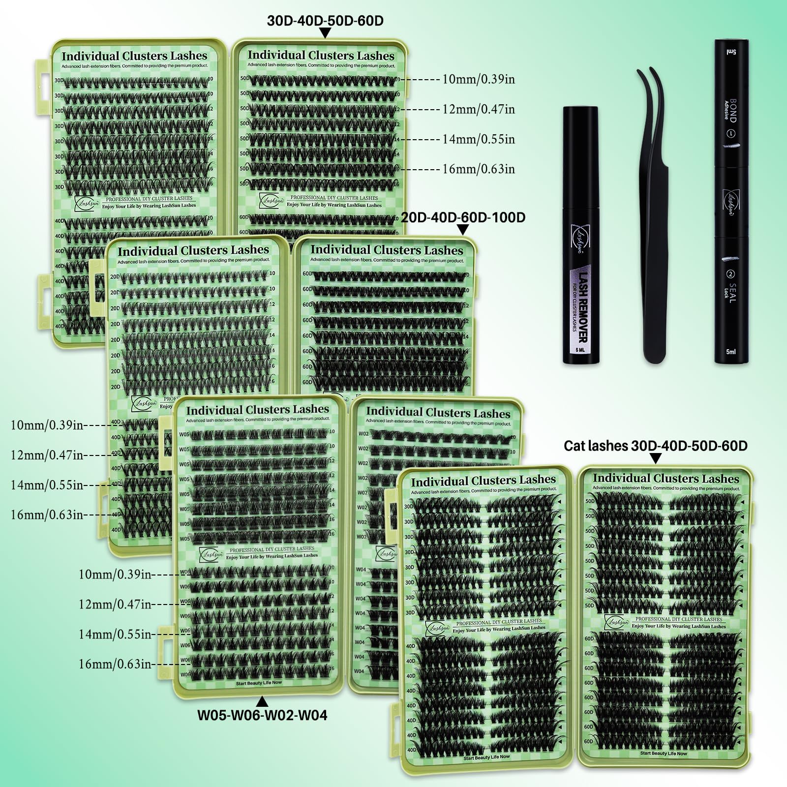 LASHSUN Easy application tools for smooth DIY lash extensions.