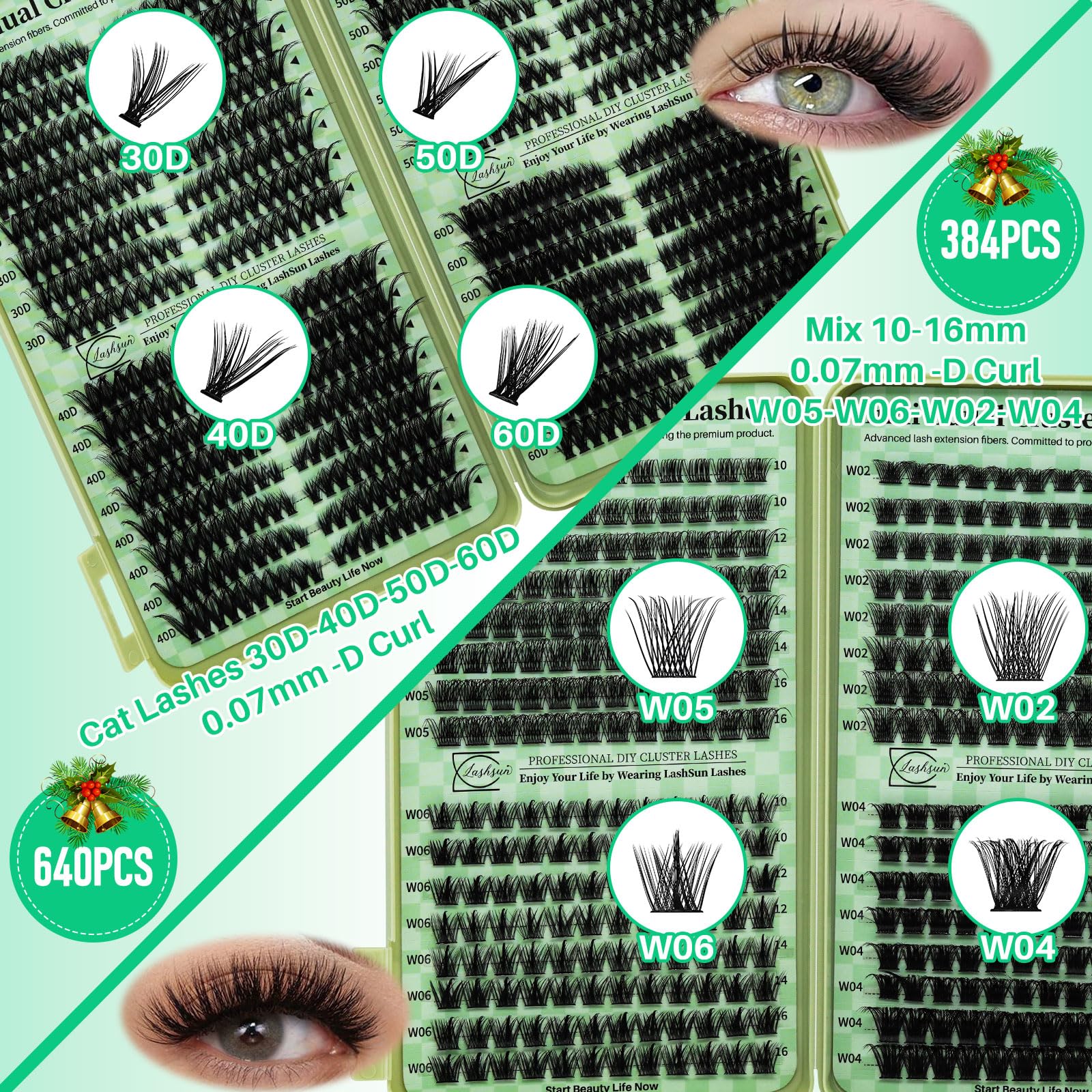 LASHSUN Precision lash tweezers for easy cluster placement.