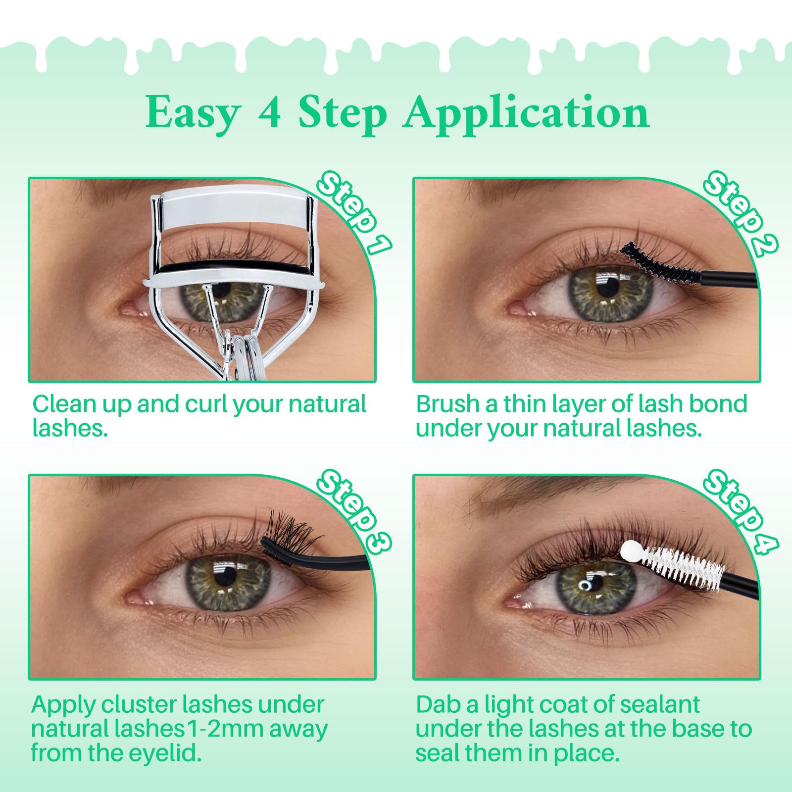 LASHSUN Soft lightweight clusters providing comfortable wear.