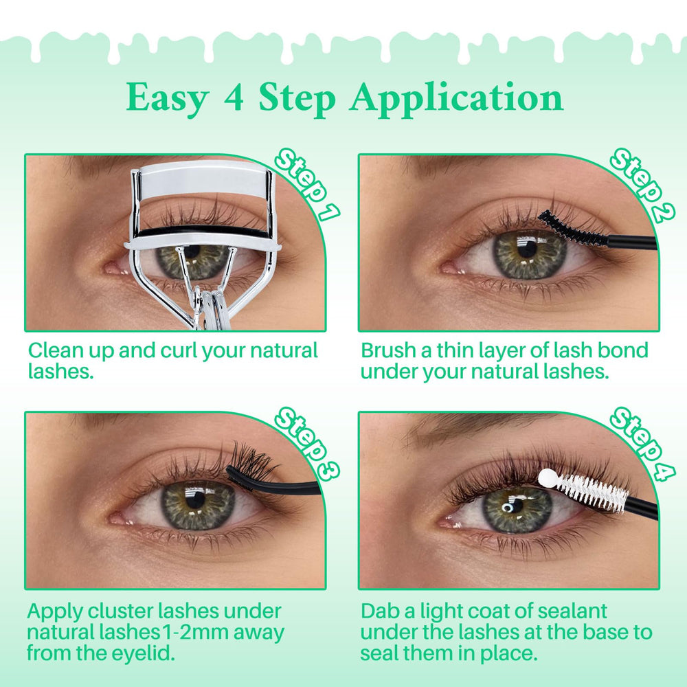 LASHSUN Soft lightweight clusters providing comfortable wear.