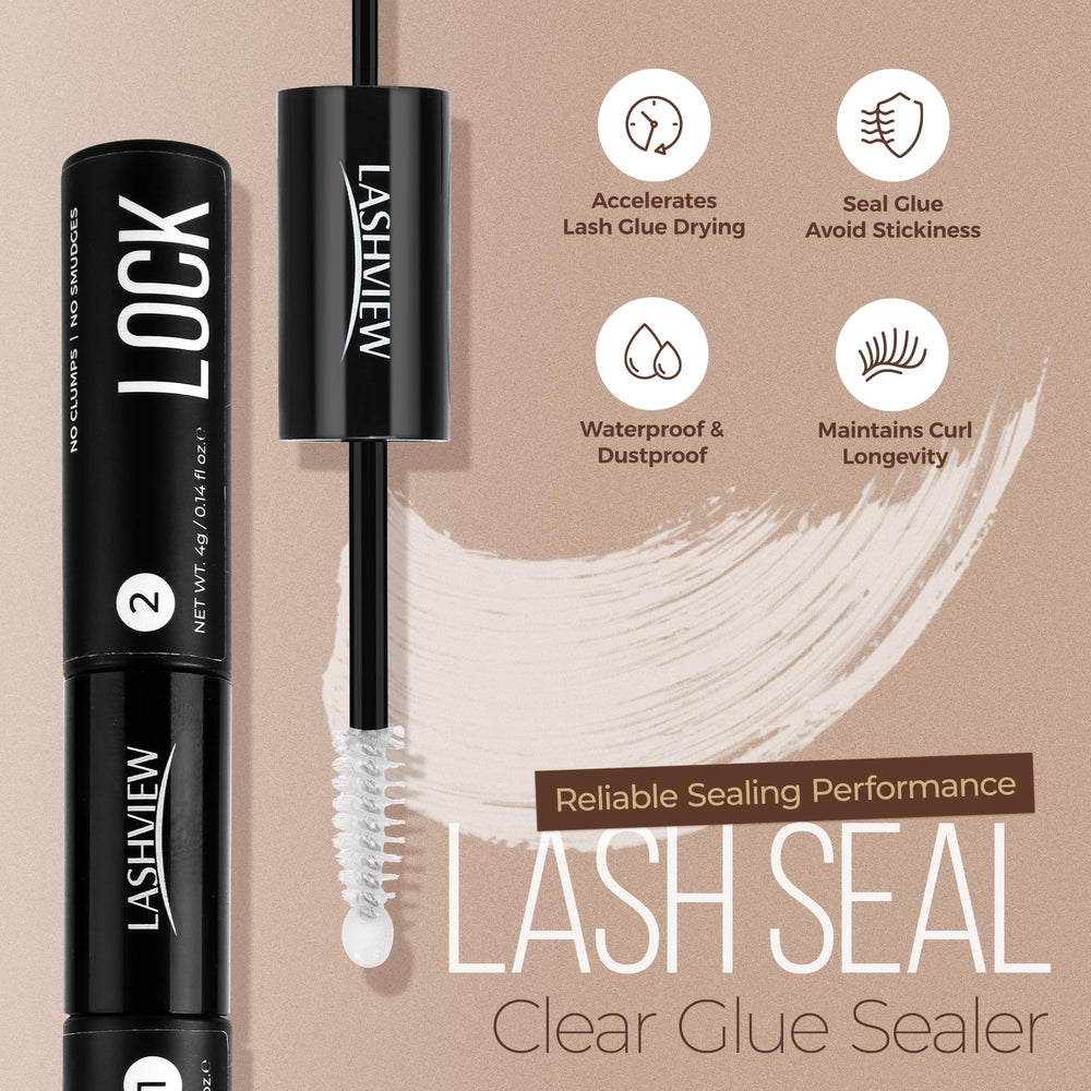 LASHVIEW Bond and Seal dries quickly for comfortable wear.