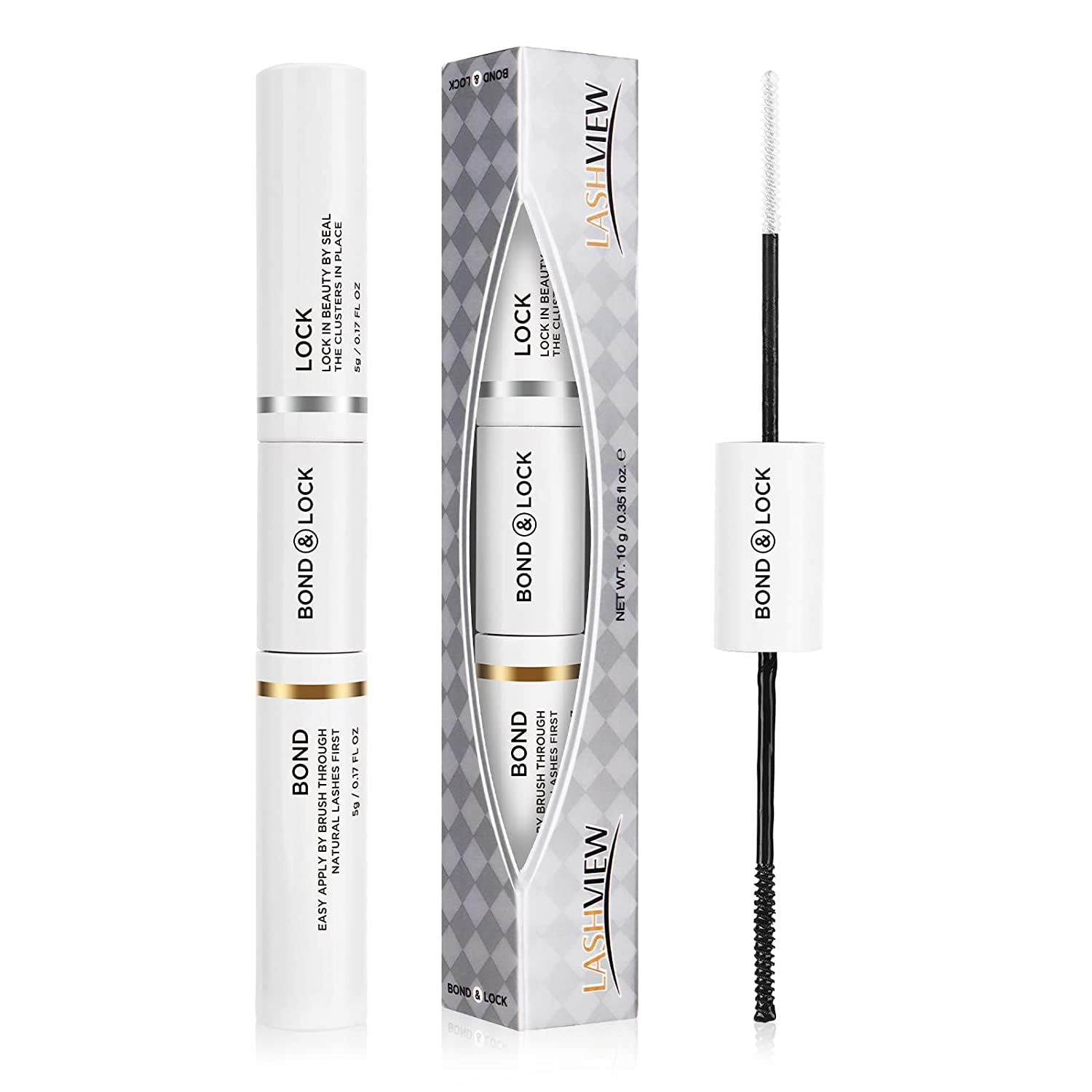 LASHVIEW Lash Bond and Seal dual-side glue close-up for secure all-day wear.