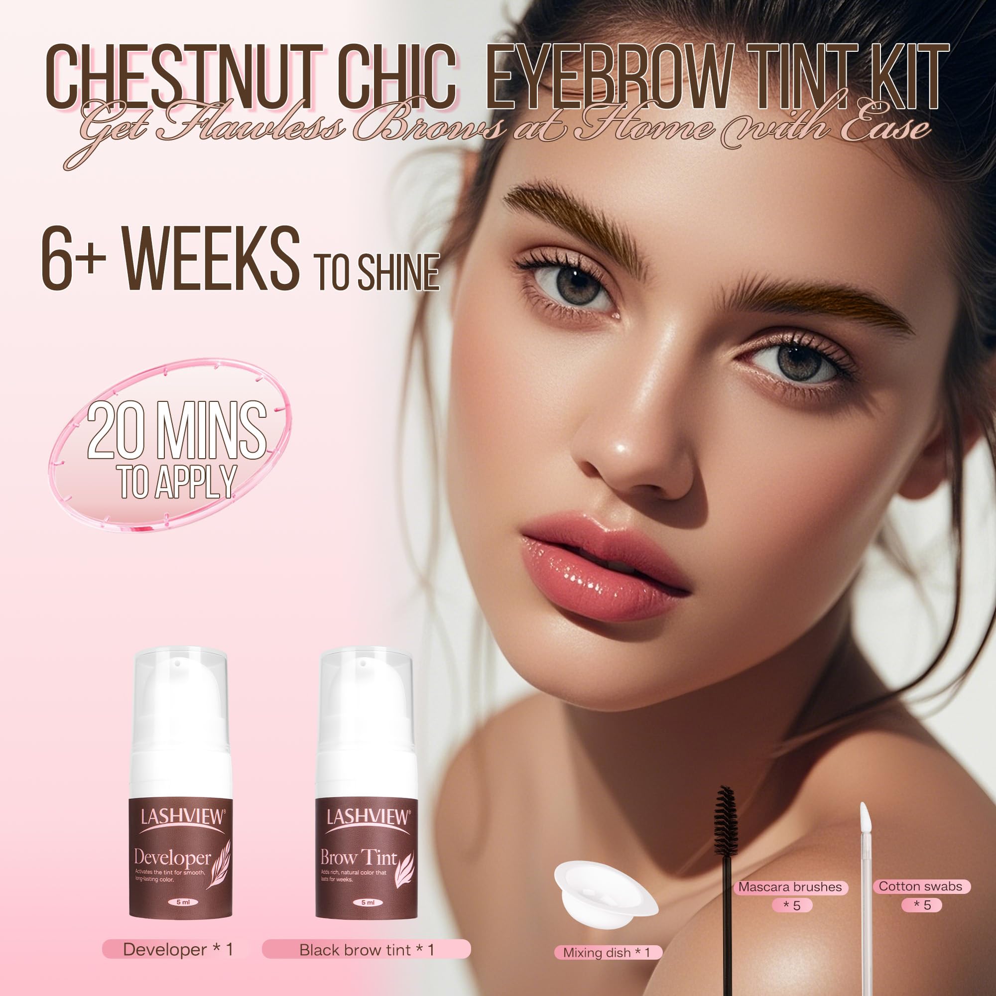 LASHVIEW Brow Color Kit press-to-dispense enables precise, mess-free application