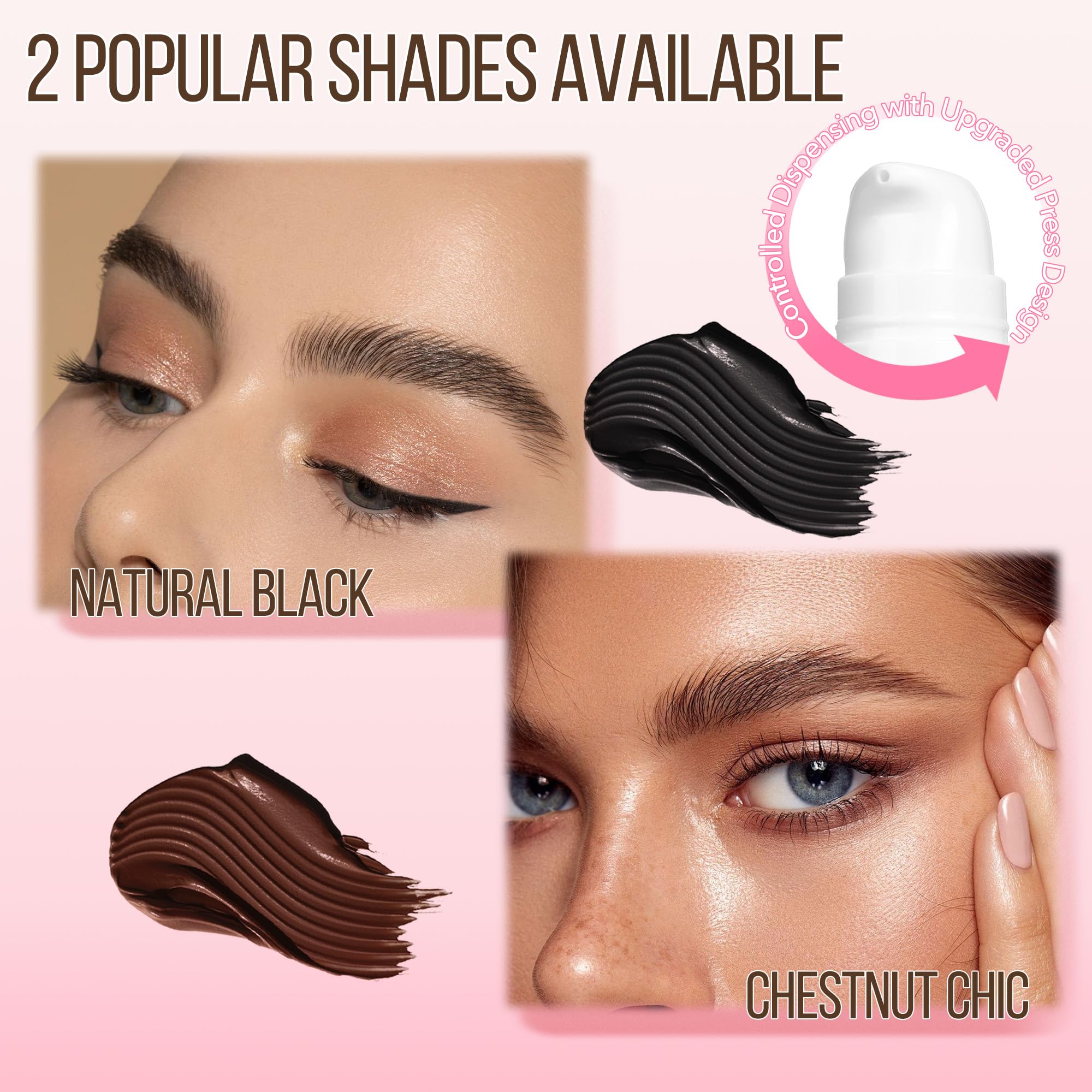 LASHVIEW Brow Color Kit brown shade for soft, refined brows