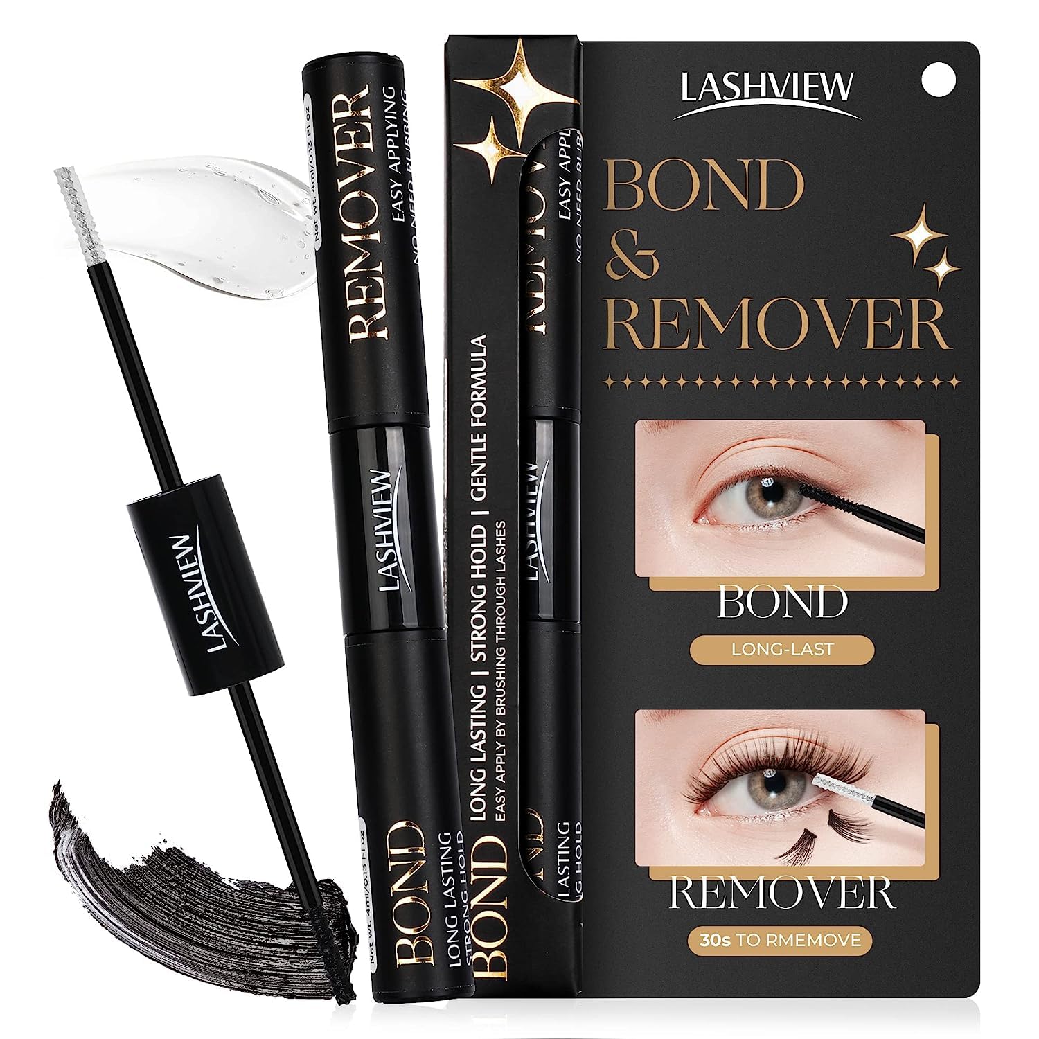 LASHVIEW cluster lash glue bottle for durable DIY extensions
