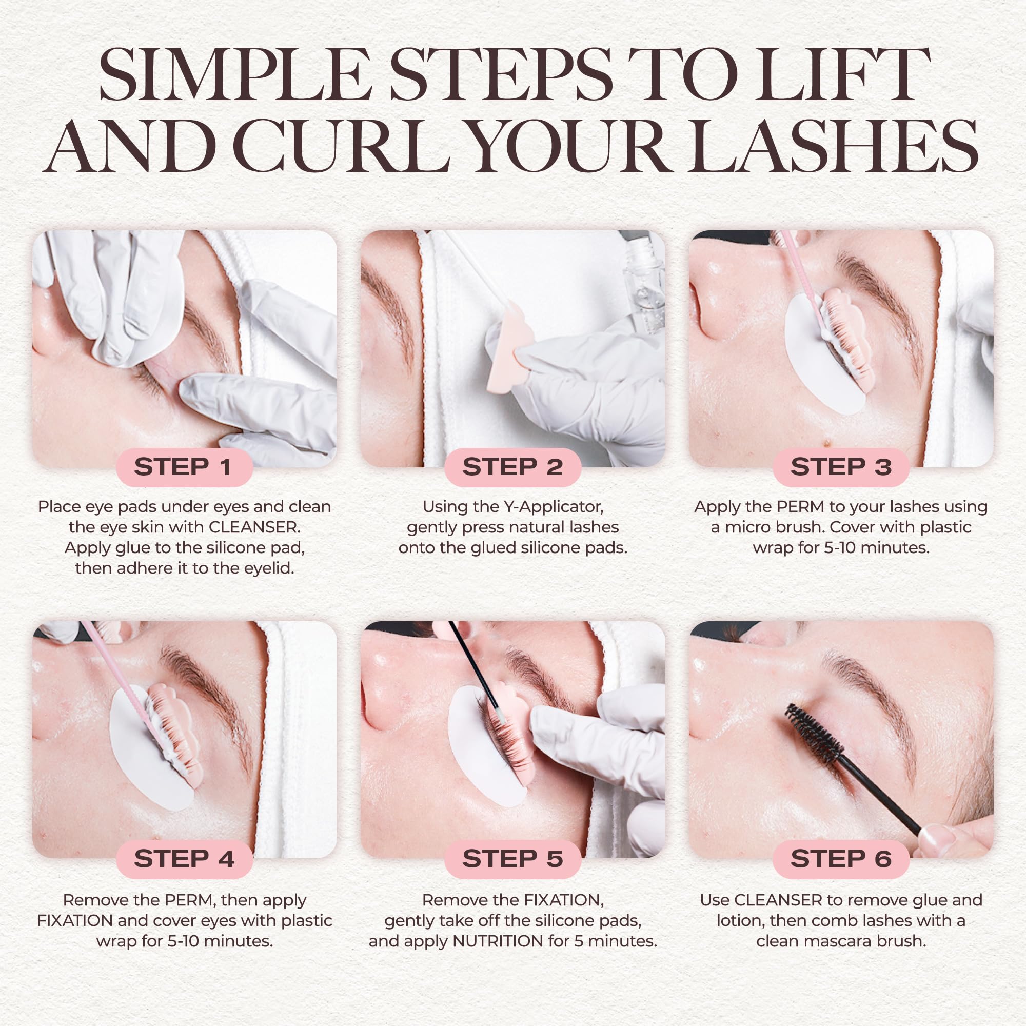 LASHVIEW diy at-home lash lift setup with clear step-by-step guidance.