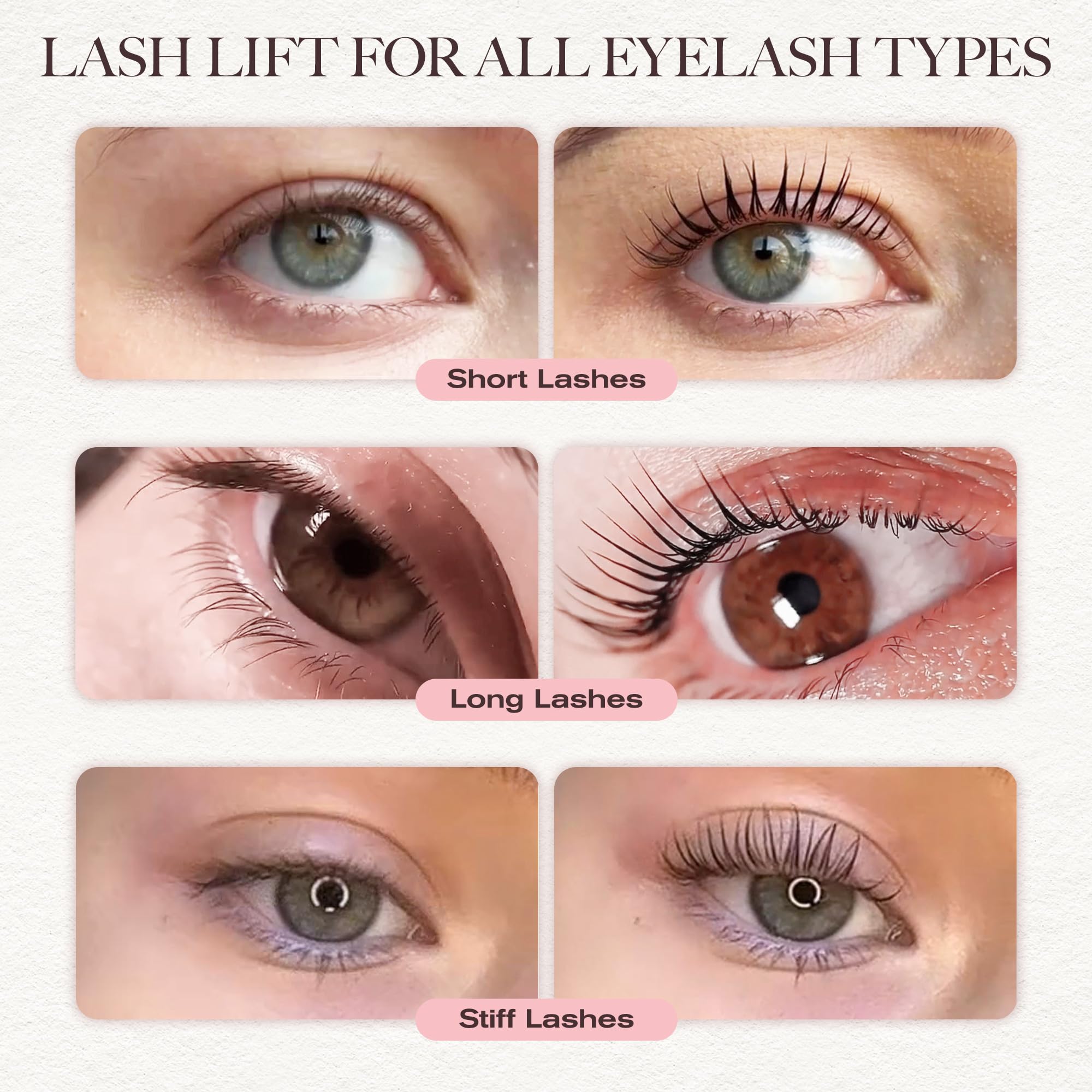 LASHVIEW finished curl lashes on display showing enhanced eye definition.