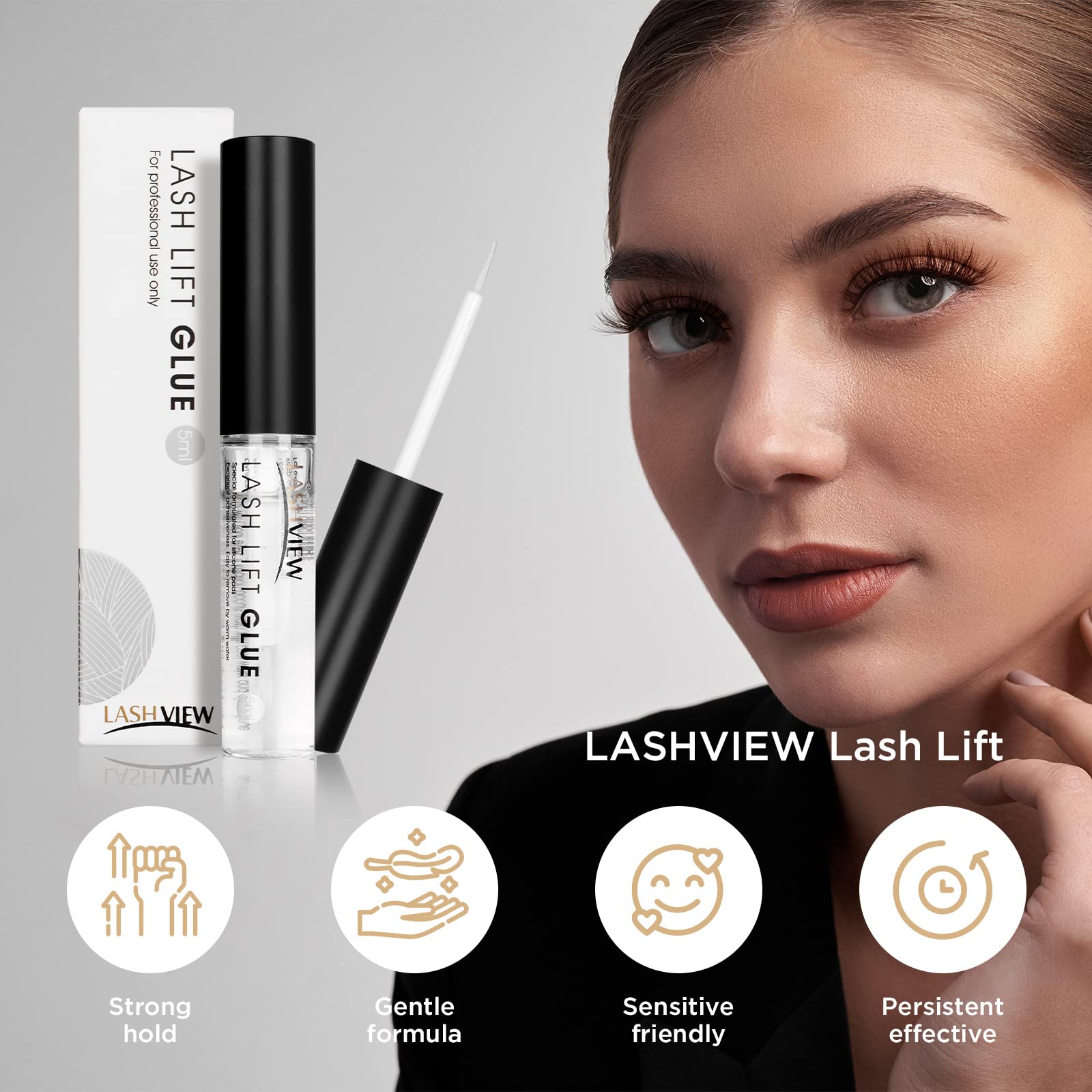 LASHVIEW lash lift glue silicone-pad design supports smooth lifting