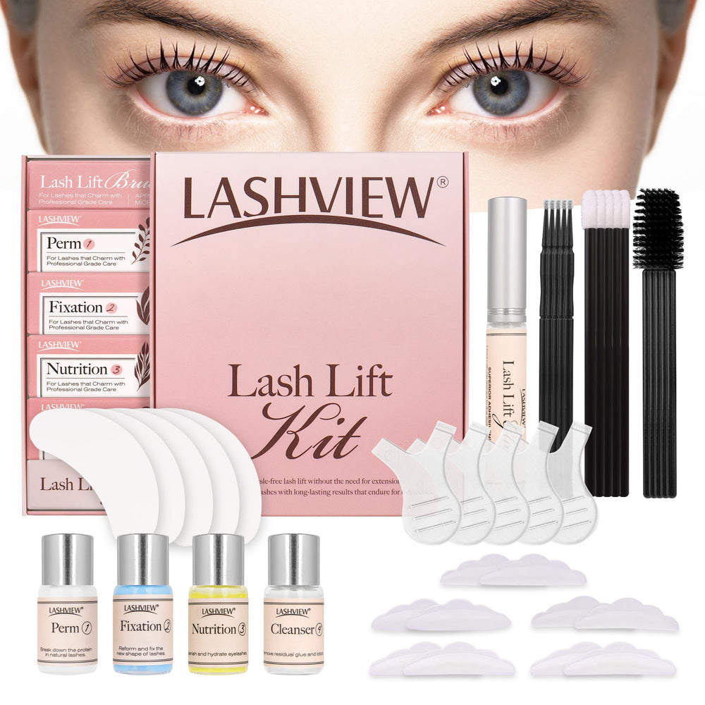 LASHVIEW lash lift kit packaging signals professional quality for salon use.