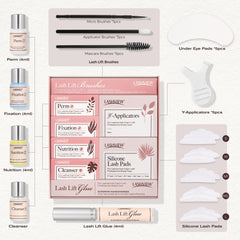 LASHVIEW lash lift kit table setup ready for precise at-home application.