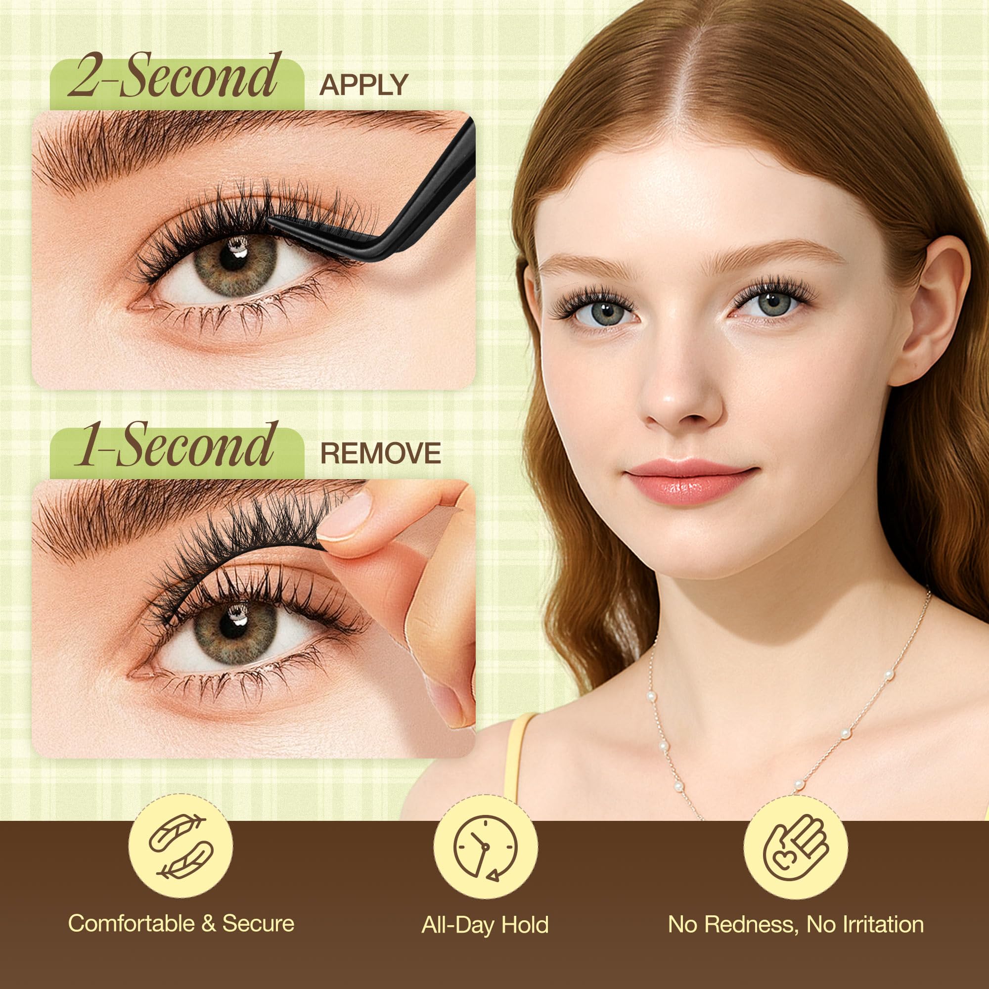 LASHVIEW reusable lashes with replacement adhesive strips for extended use