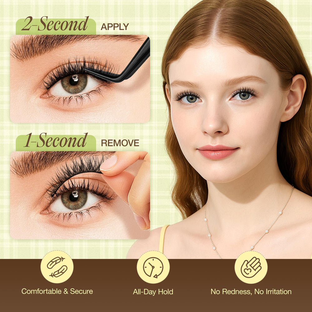 LASHVIEW reusable lashes with replacement adhesive strips for extended use