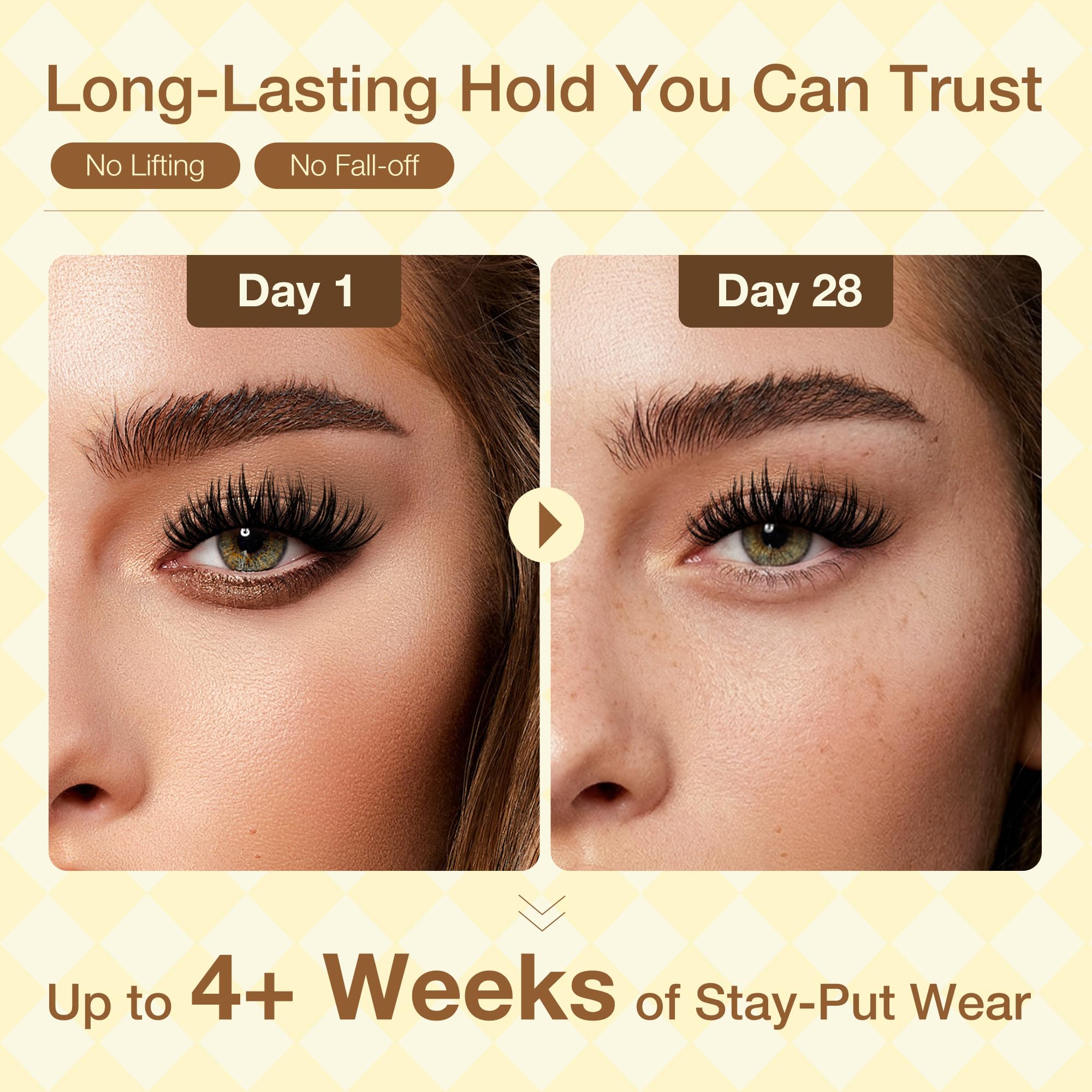 LASHVIEW glue dries in seconds for fast precise placement.
