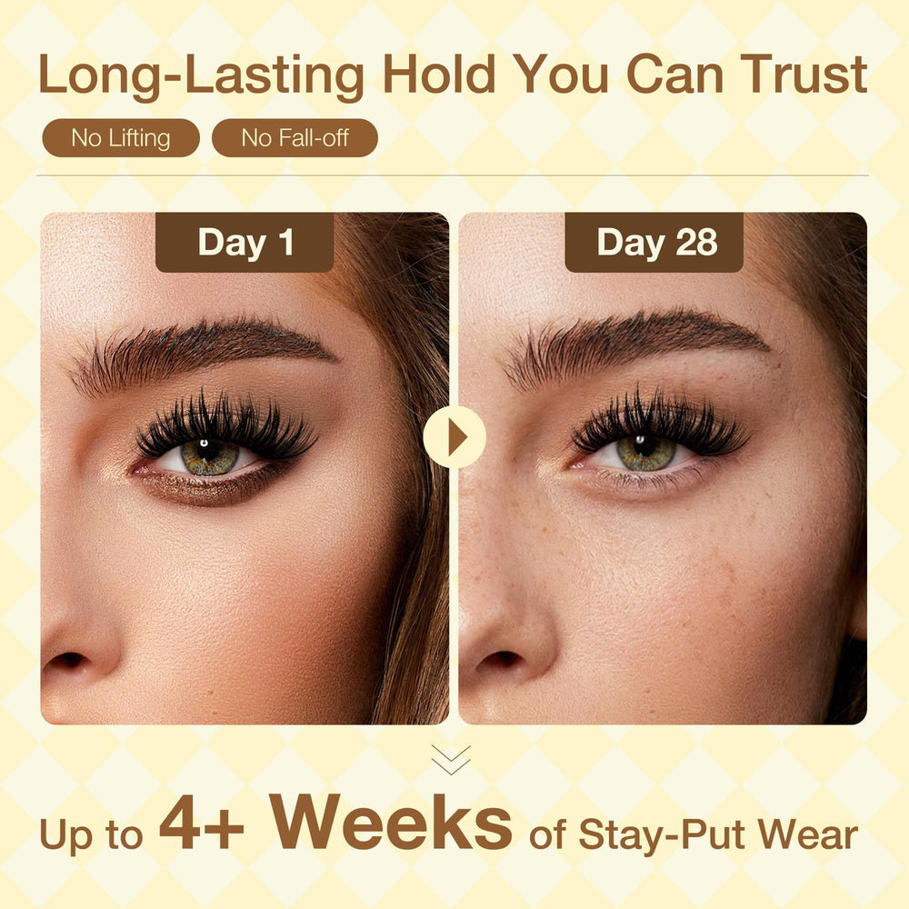 LASHVIEW glue dries in seconds for fast precise placement.