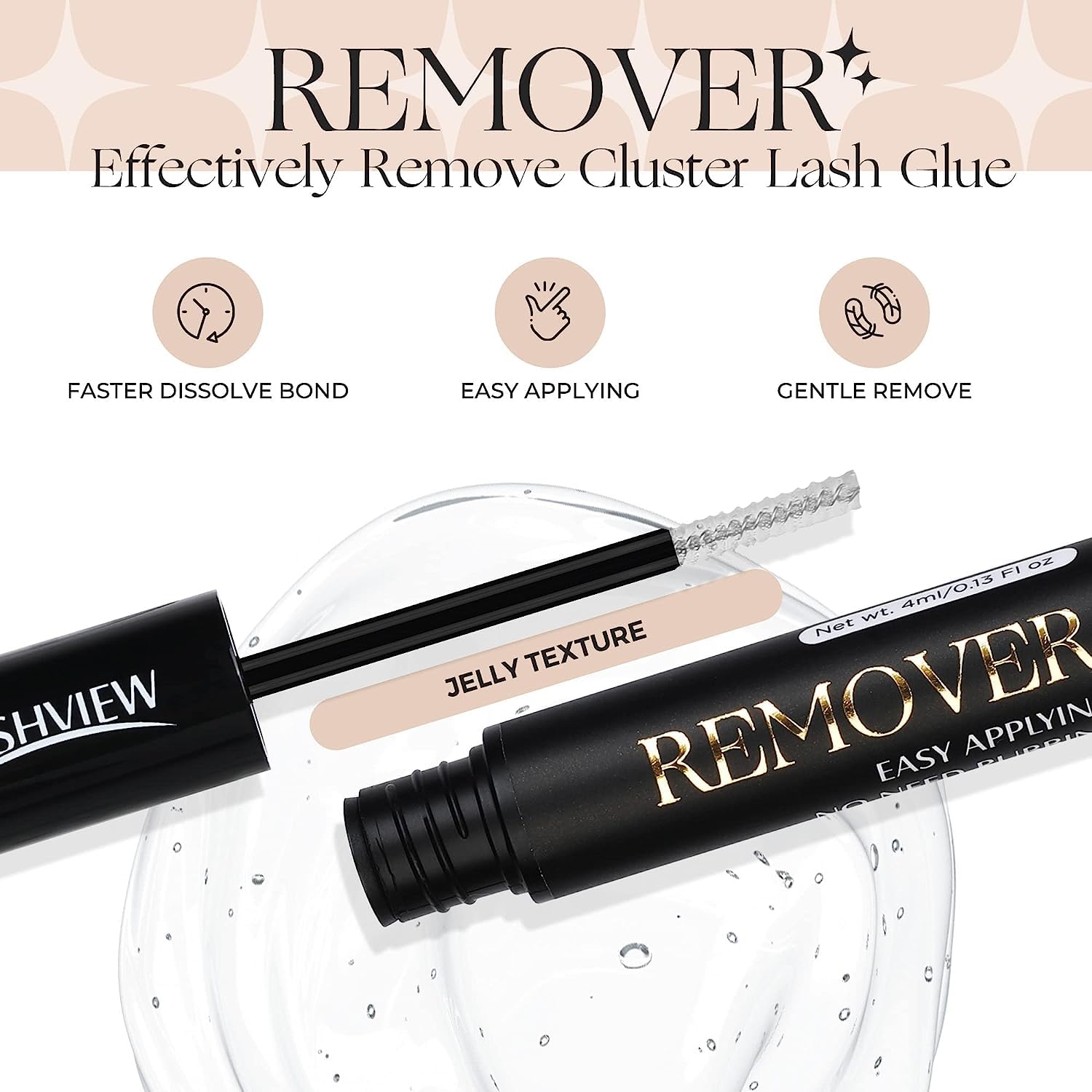 LASHVIEW waterproof formula helps lashes stay put in rain or sweat
