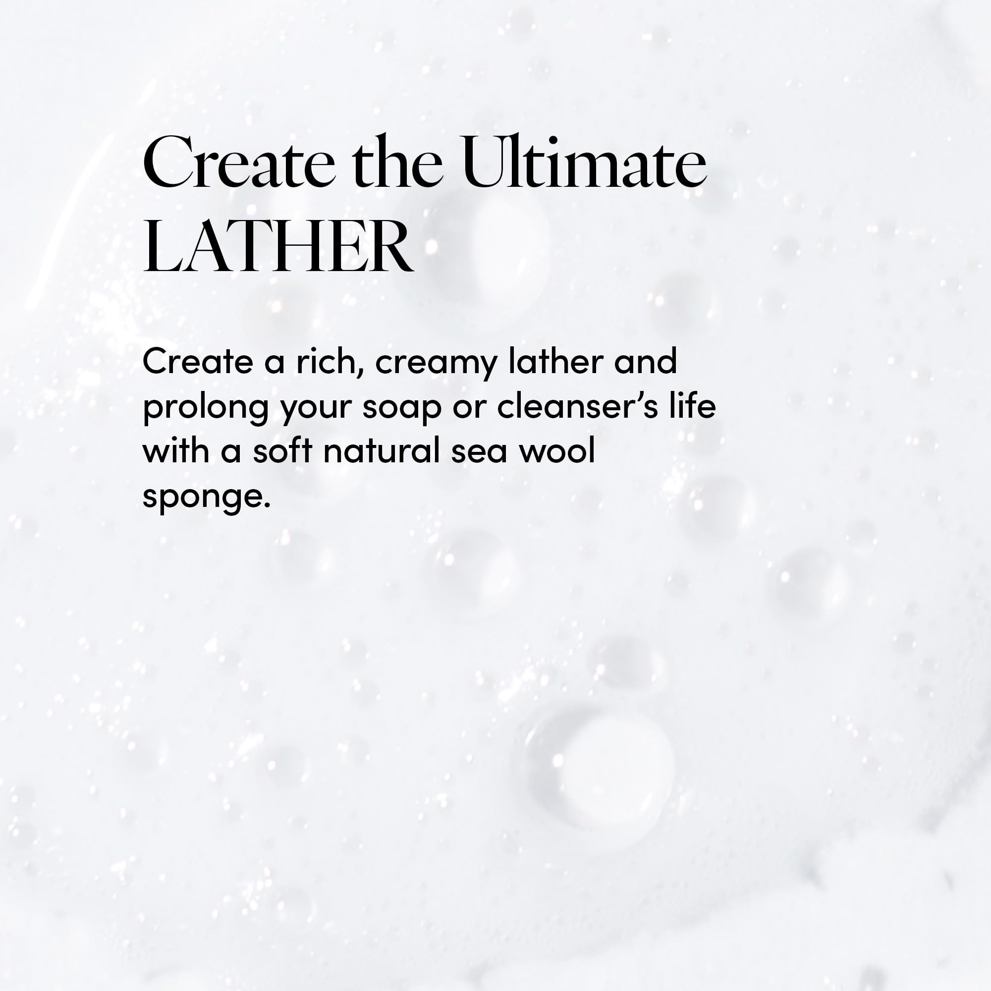 LATHER sea wool sponge eco-friendly material harvested in Florida for sustainable skincare.