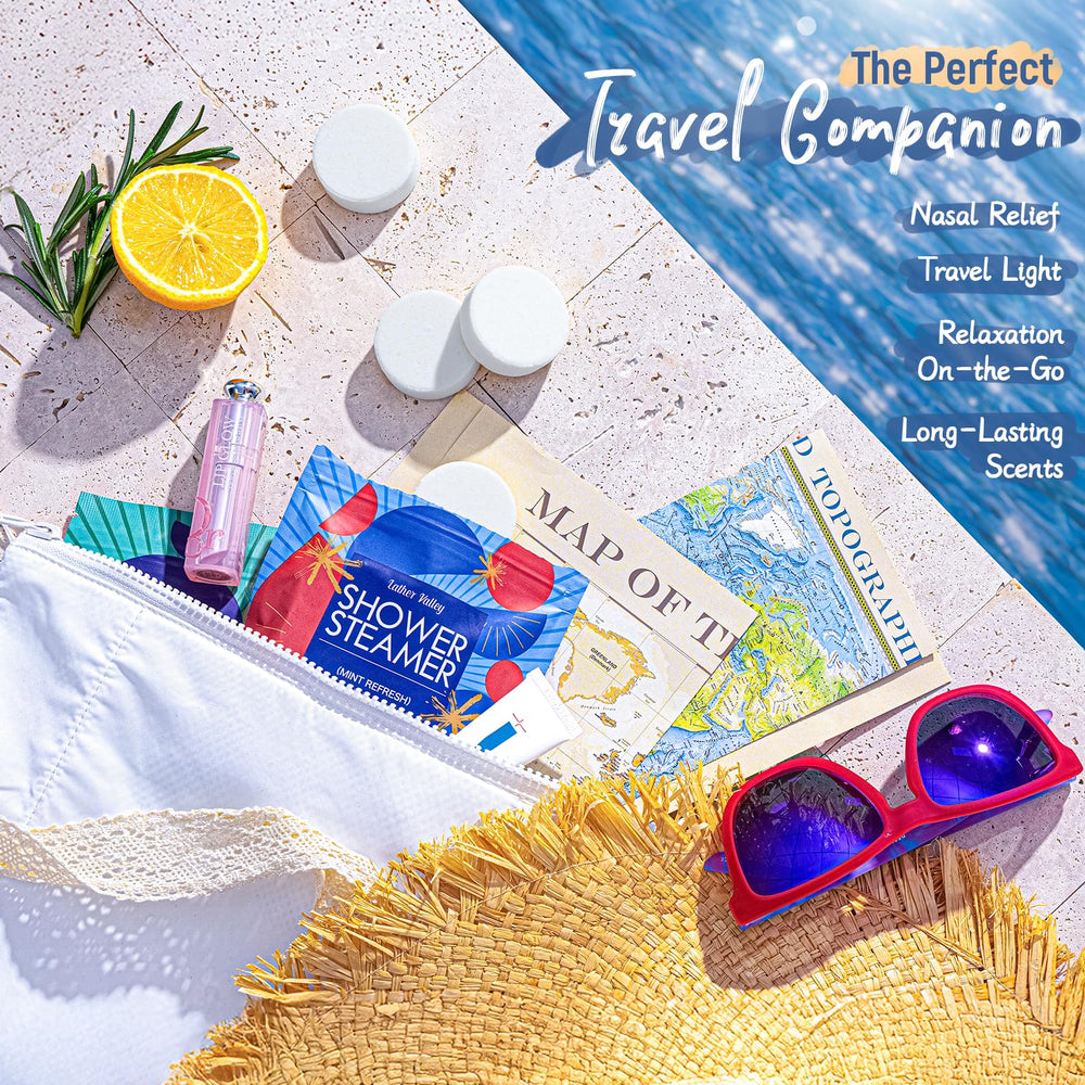 Escena de ducha con Lather Valley creando spa en casa