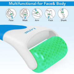 LATME Ice Roller temple massage for tension relief and calm facial fatigue.