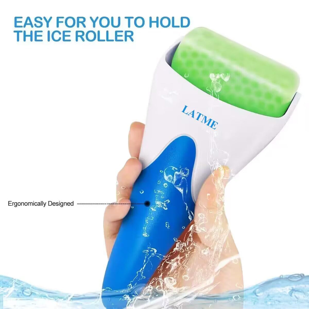 LATME Ice Roller with creams enhances absorption and efficacy of moisturizers.