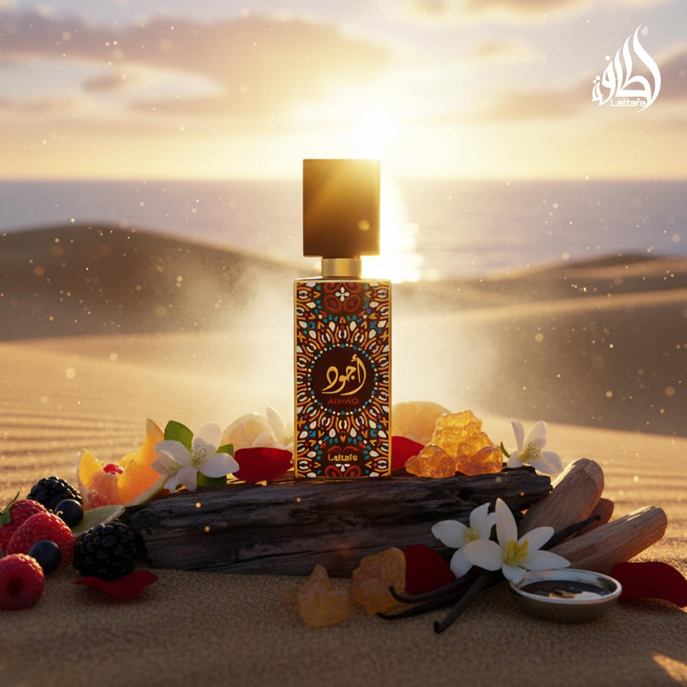 Lattafa Ajwad middle-notes reveal jasmine and rose for a floral touch