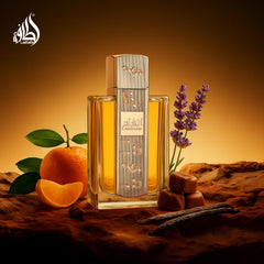 Lattafa Angham label detail on premium packaging.