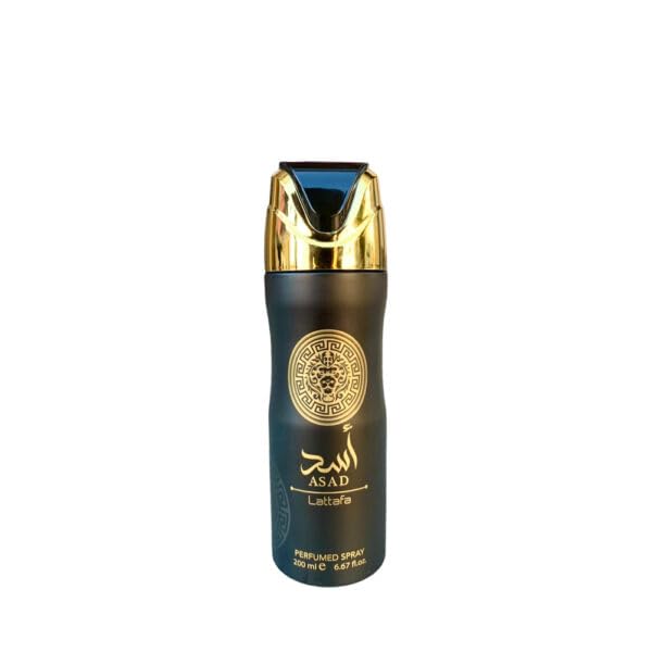 Lattafa Asad packaging front view highlights premium design and lasting scent.