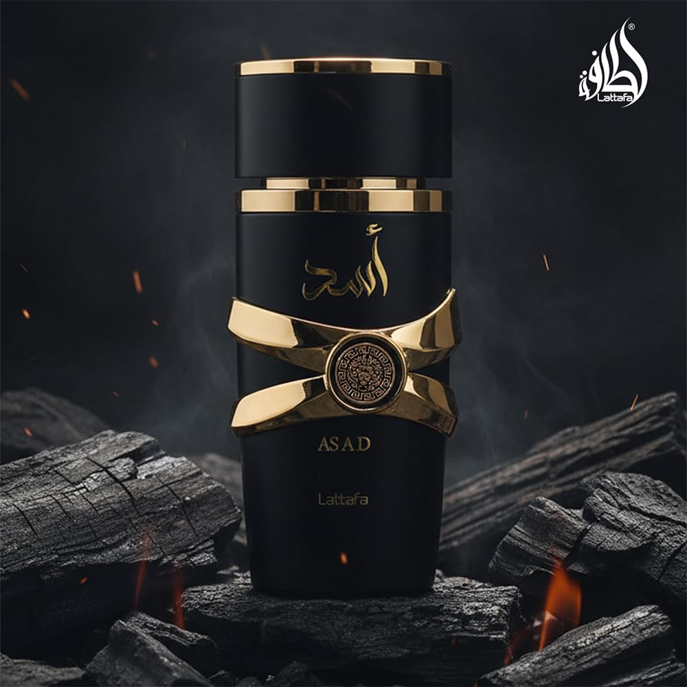 Lattafa Asad spray application demonstrates even distribution for daily wear