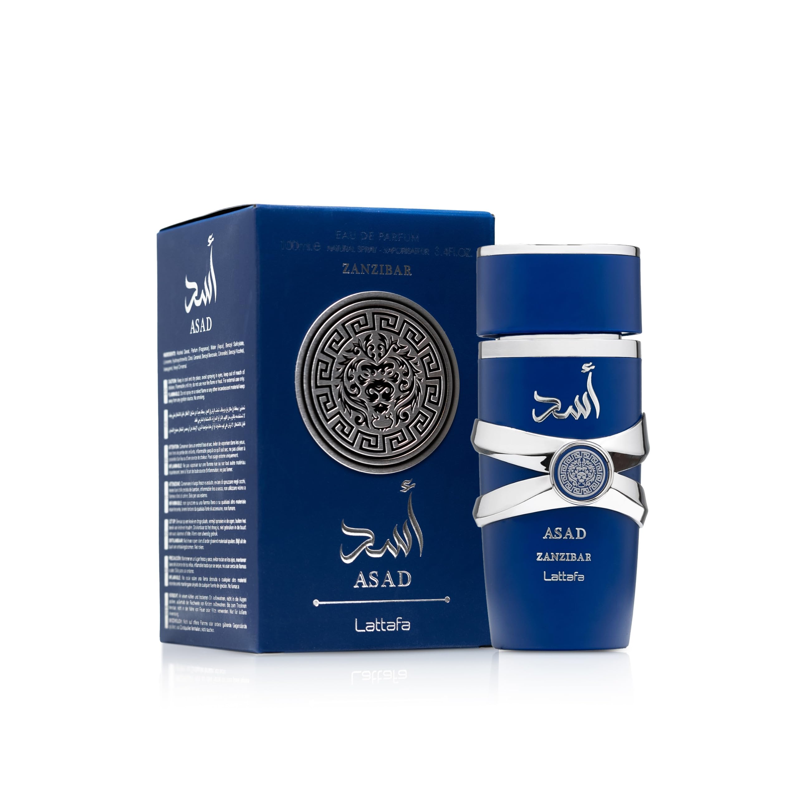 Lattafa Asad Zanzibar middle notes with coconut water and iris suggesting tropical elegance