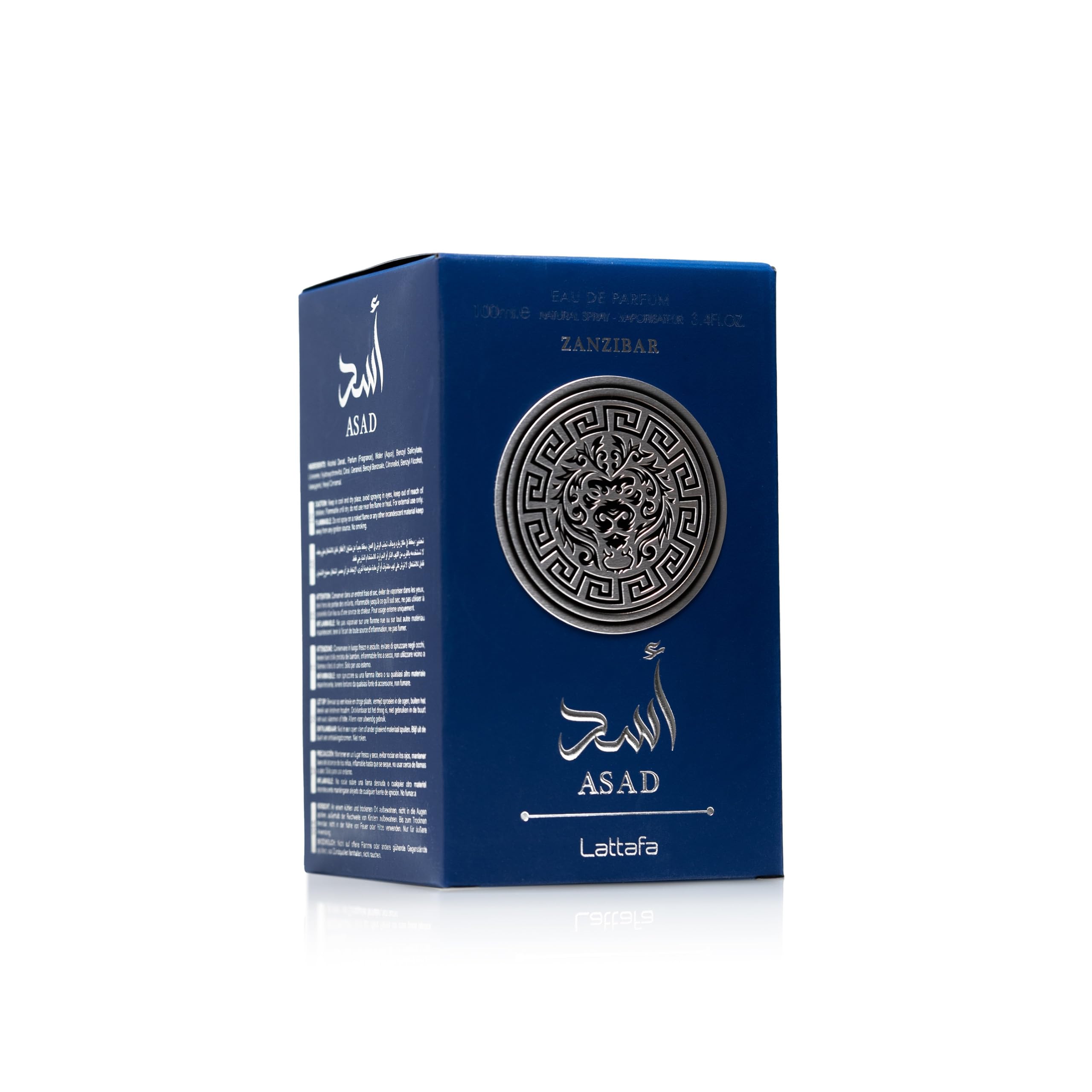 Lattafa Asad Zanzibar top notes view with black pepper and sea lavender for a crisp opening