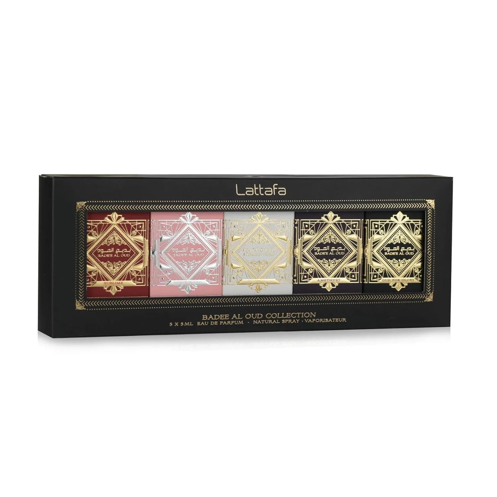Lattafa Bade’e Al Oud Sublime bottle with fruity-floral warmth for daytime elegance.