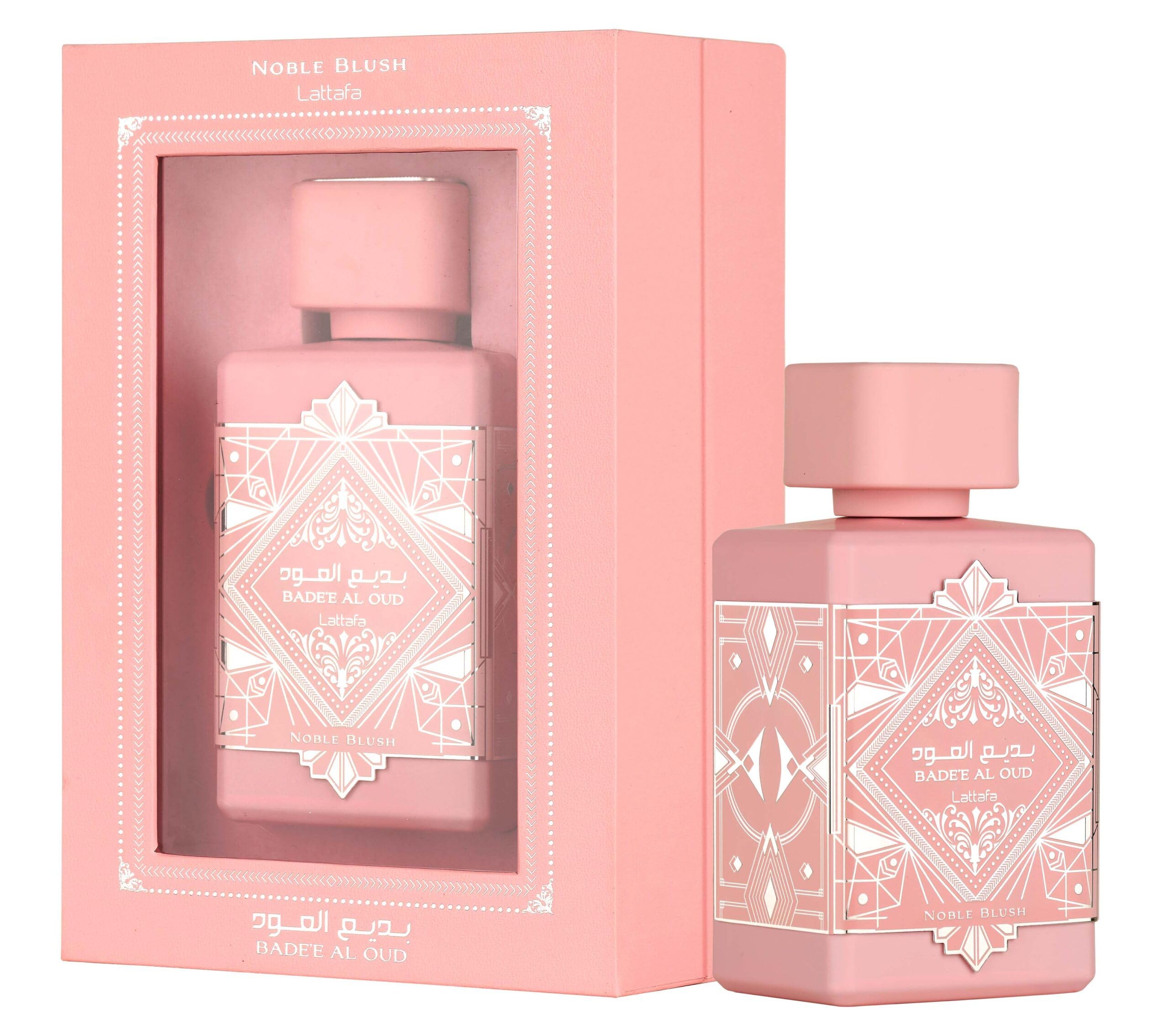Lattafa Bade'e Al Oud Noble Blush base notes Sandalwood Vanilla Musk add warmth