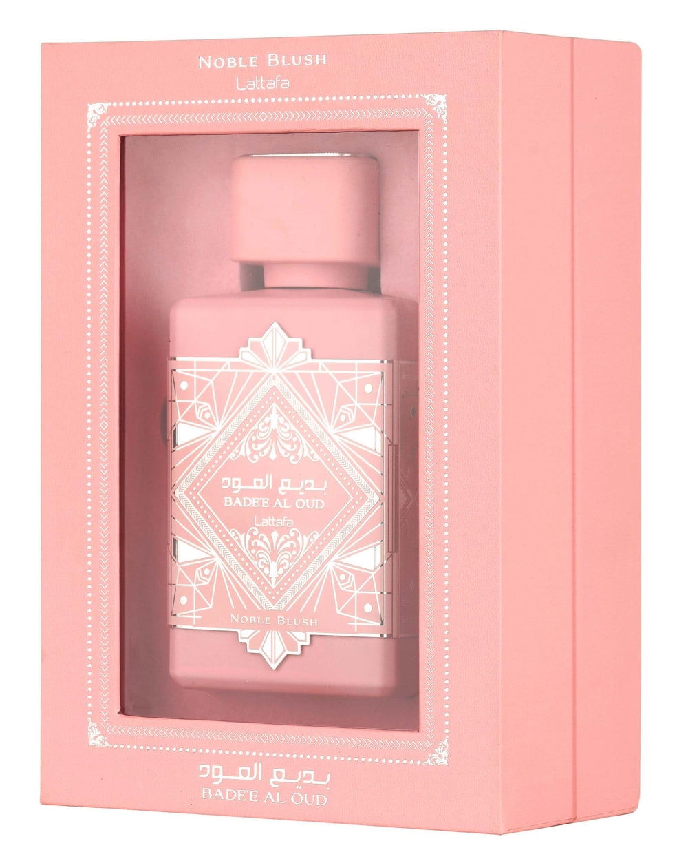 Lattafa Bade'e Al Oud Noble Blush heart notes Almond and Meringue create creamy richness