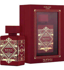 Lattafa Badee Al Oud Sublime cap close-up showing premium bottle design