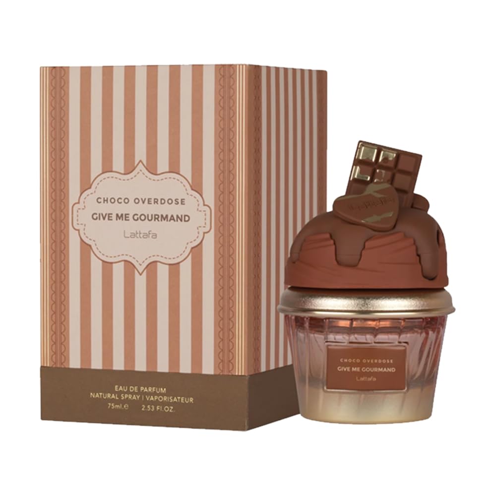 Lattafa Choco Overdose cap detail suggesting premium packaging and gifting appeal.