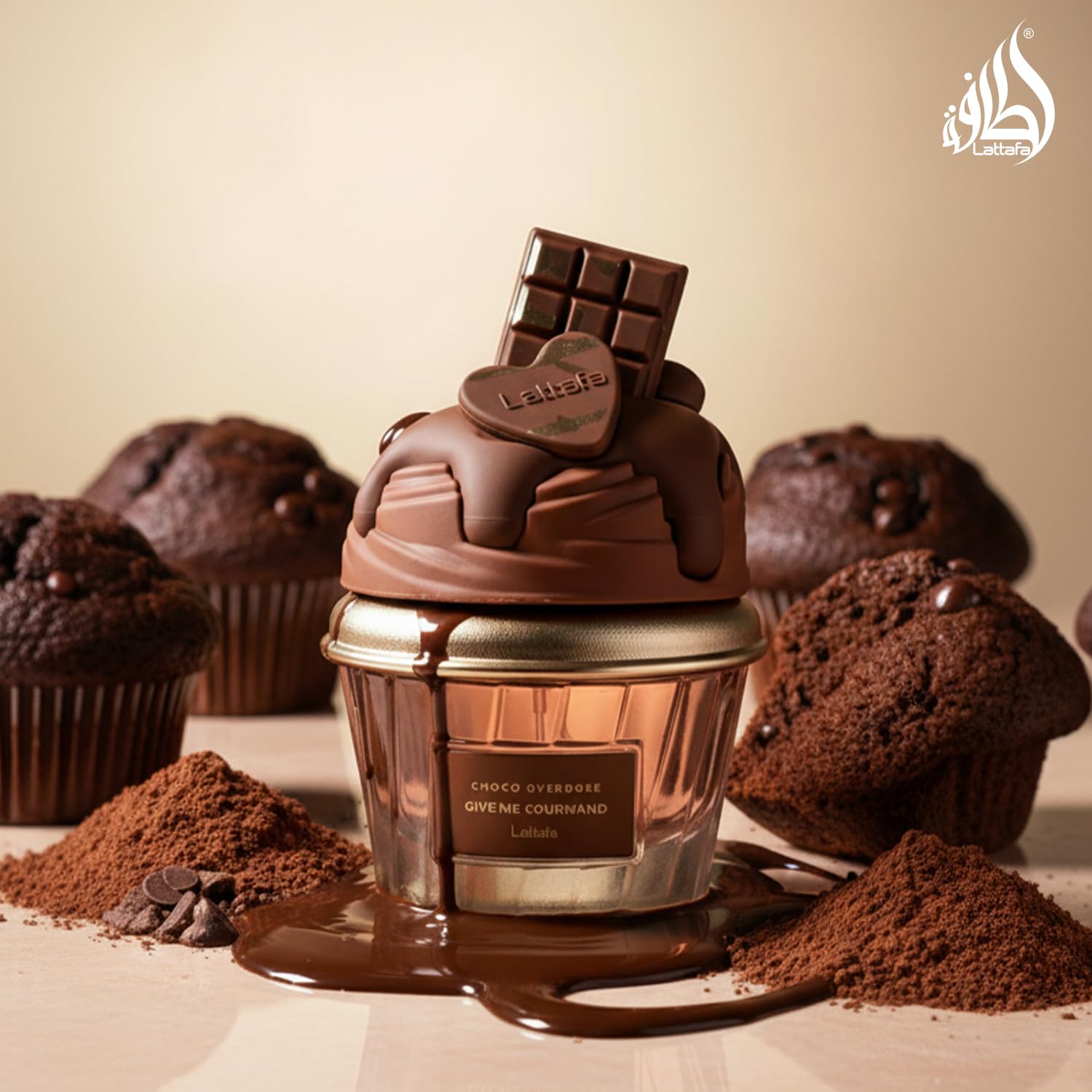 Lattafa Choco Overdose outer box conveys refined fragrance packaging.