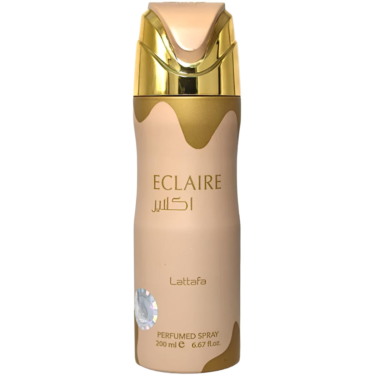 Lattafa Eclaire: botella 200 ml, presentación elegante para uso diario.