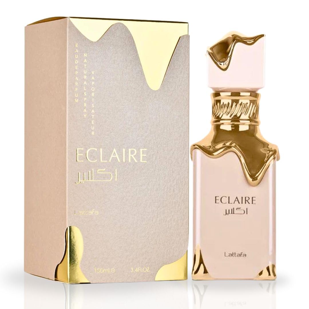 Lattafa Eclaire bottle front for everyday elegance.