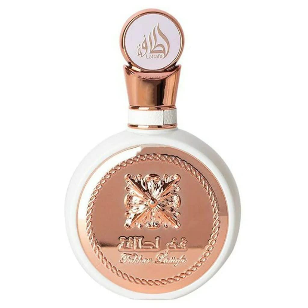 Lattafa Fakhar bottle front view, a vibrant floral-fruity fragrance for everyday wear.