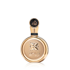 Lattafa Fakhar Gold Extrait bottle front view, long-lasting fragrance for everyday wear