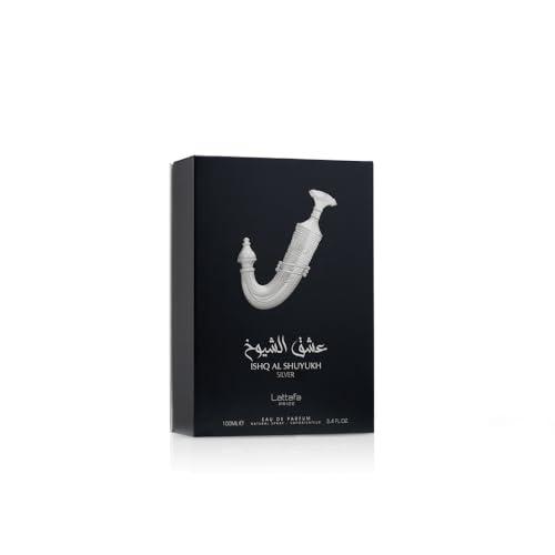 Lattafa Ishq Al Shuyukh Silver on skin, balanced woody fruity aroma.