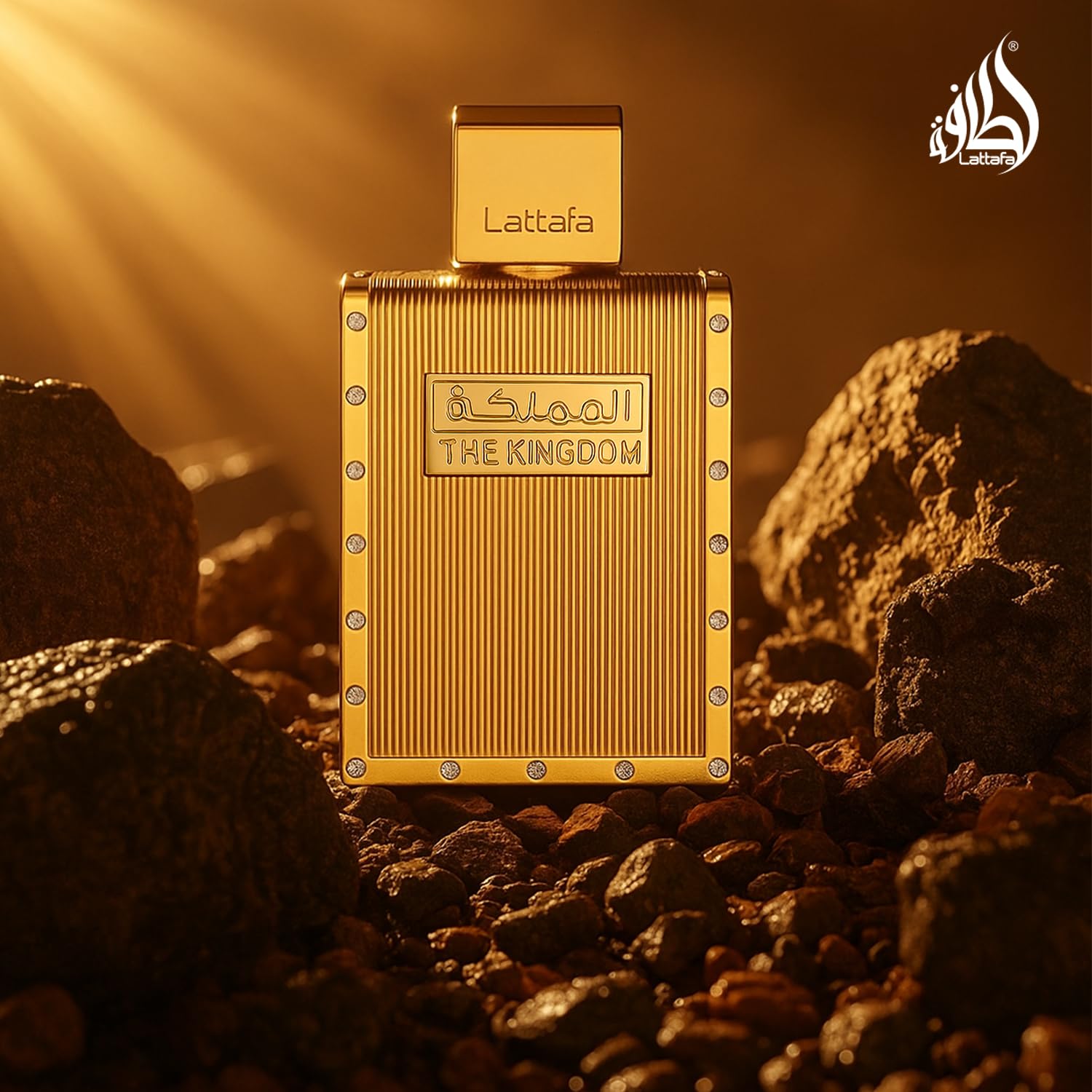 Lattafa The Kingdom base notes provide resinous depth for lasting impression