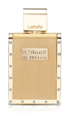Lattafa The Kingdom bottle closeup shows premium design for an elegant look
