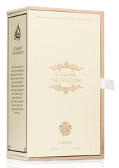 Lattafa The Kingdom packaging box—premium presentation ideal for gifting.