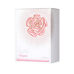 Lattafa Layaan floral heart notes create a graceful aura for daily wear.