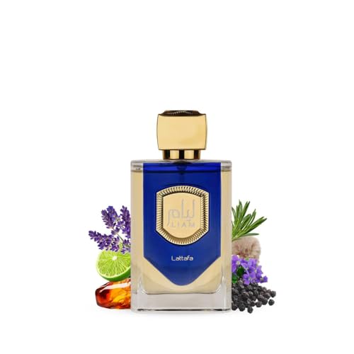 Lattafa Liam Blue Shine spray demonstrates easy application for all-day wear.