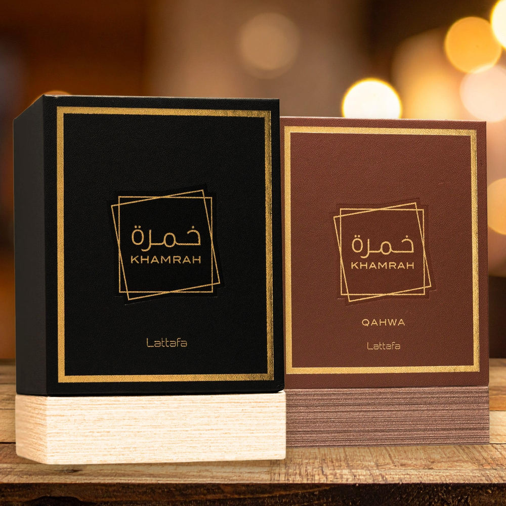 Lattafa luxury gift packaging showcases elegant presentation.