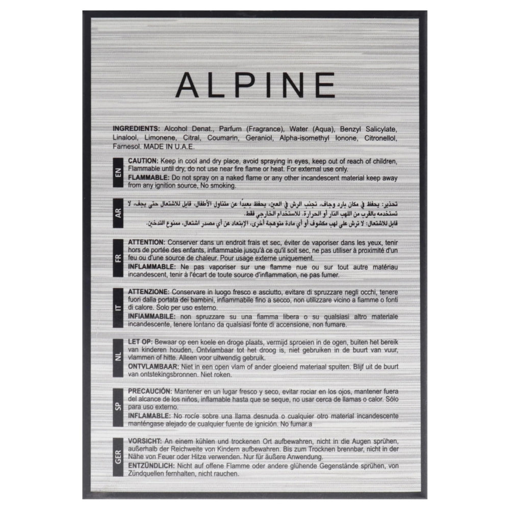 Lattafa Alpine Homme Sport on skin, hinting at versatility for day and night use.