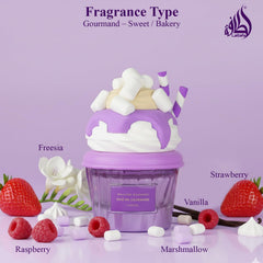 Lattafa Mallow Madness packaging box emphasizes gift-ready presentation.